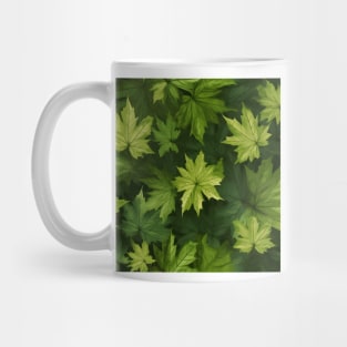 Green Leaves Pattern 16 Mug